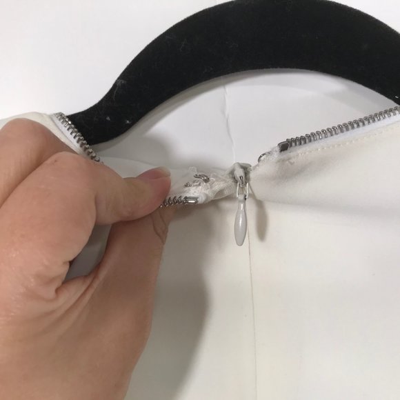 Alexander Wang Long Sleeve Crepe Zip Neck Detail Back Zip Shacket Blouse PS - Picture 7 of 8